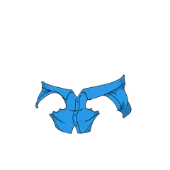 Blue shirt on mole mascot